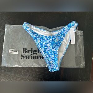 Bright Swimwear Capri Bottom (Aqua Floral)